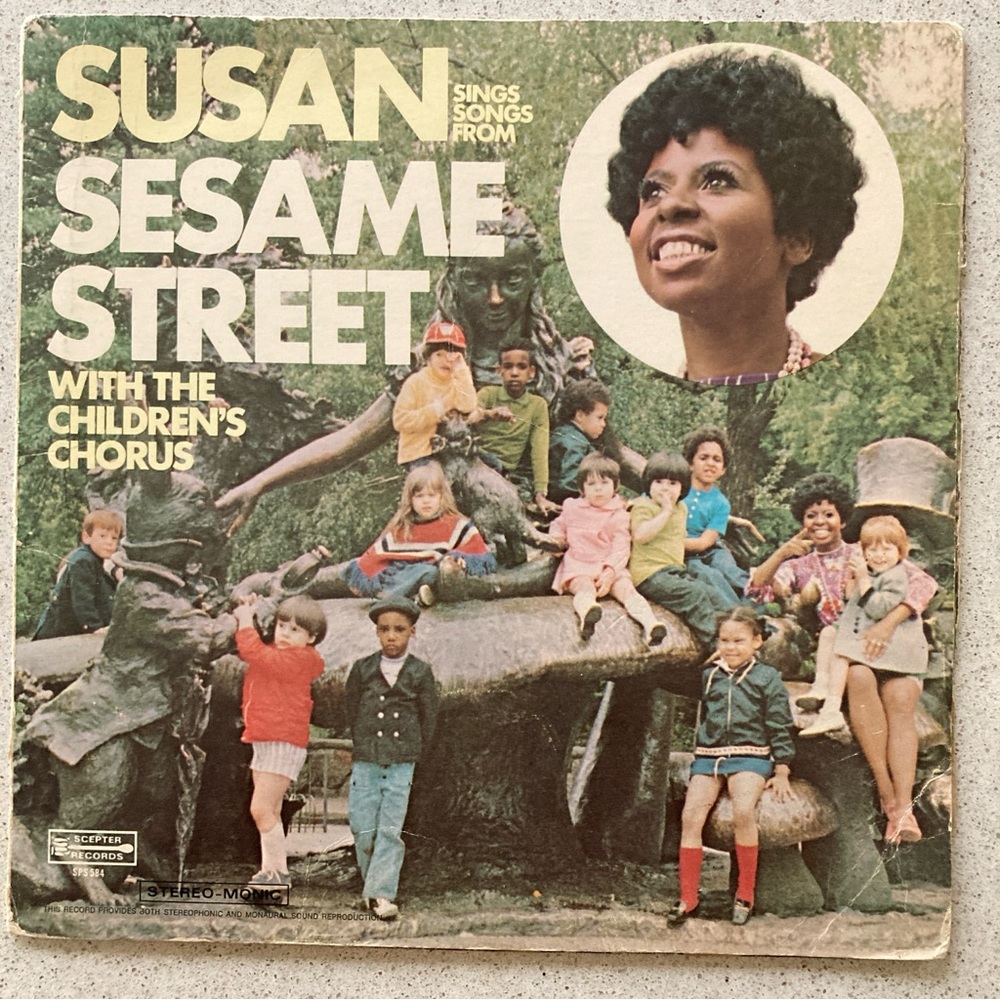 Signed Inscribed Susan From Sesame Street Sings Songs LP Vinyl Scratched Scuffed
